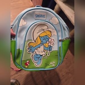 Blue and Green Smurfs Backpack